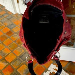 Burgundy Coach work tote (fits a laptop)